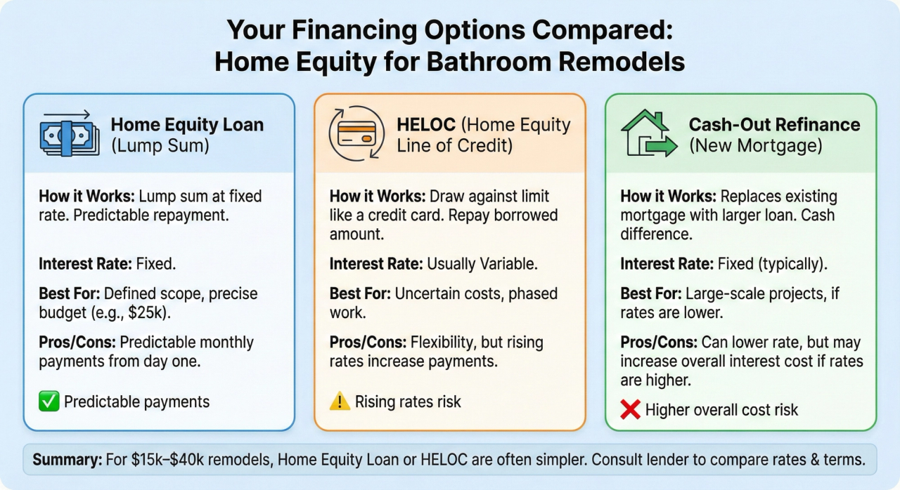Your Financing Options Compared infographic
