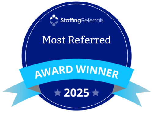2025 Most Referred from Staffing Referrals