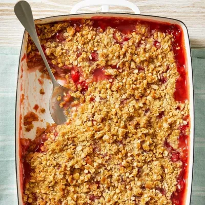 Cherry Rhubarb Crisp