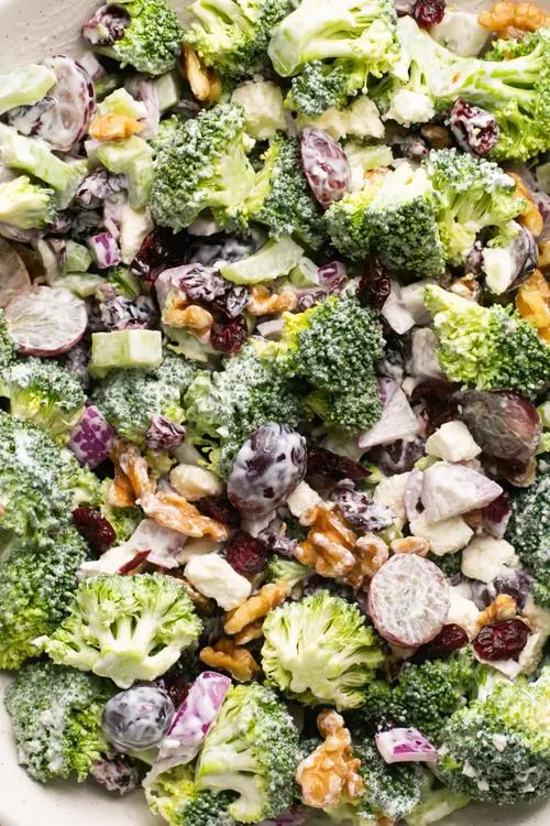 Broccoli, Grape and Cheddar Salad
