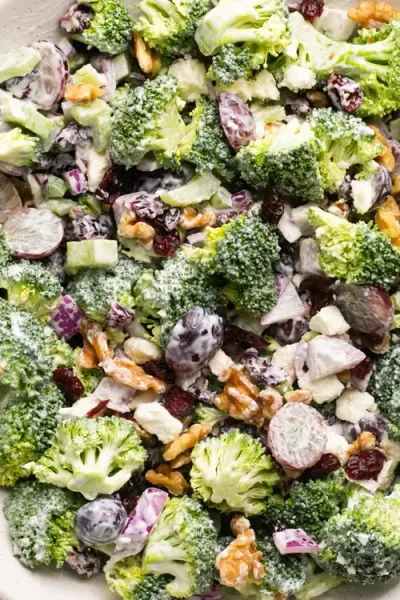 Broccoli, Grape and Cheddar Salad