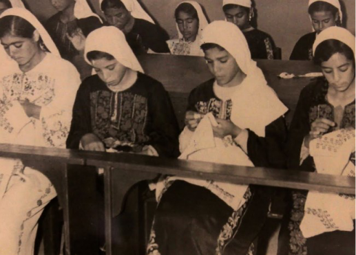 Girls Embroidering from Jericho, 1930