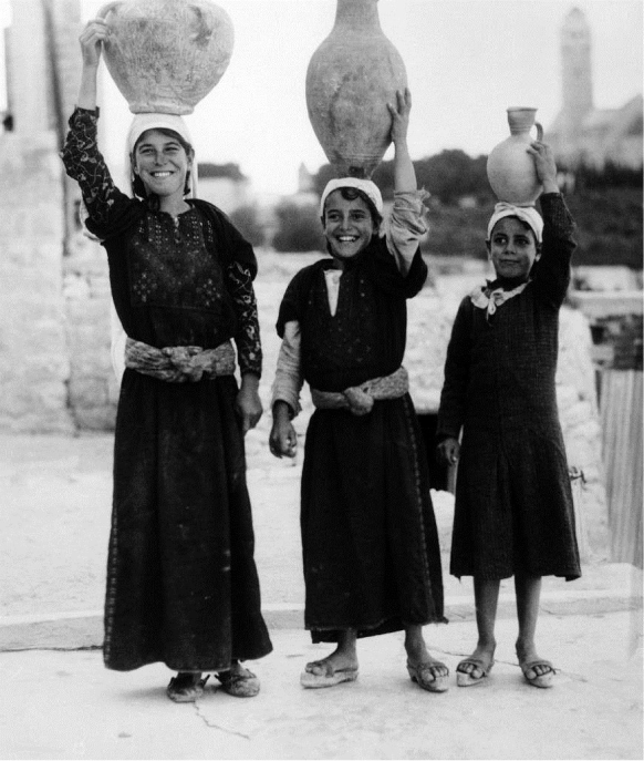 Girls in Jerusalem, on Sept. 1, 1938.