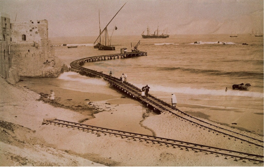 Railway on Jaffa Beach, 1898