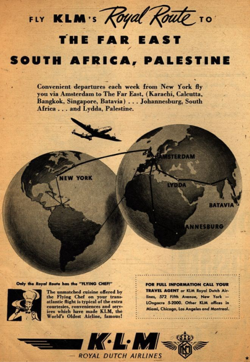 Fallujah - KLM Airline advertisement for travel to Palestine in 1931