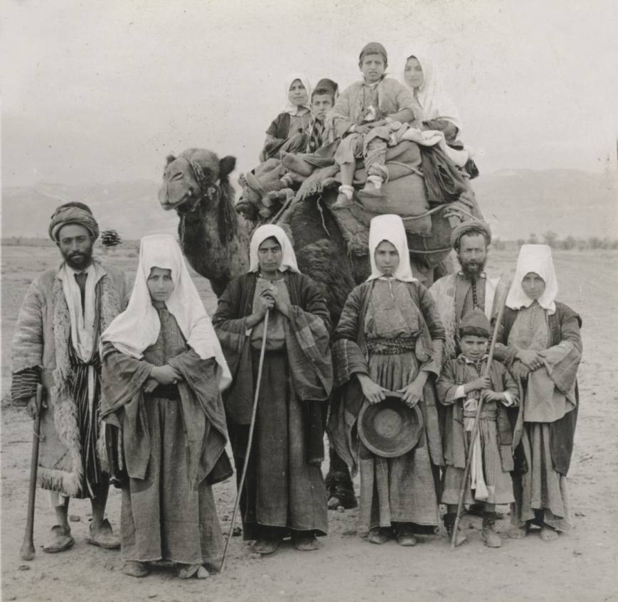 Residents in the city of Bethlehem before the Nakba in 1948 in traditional Palestinian clothing