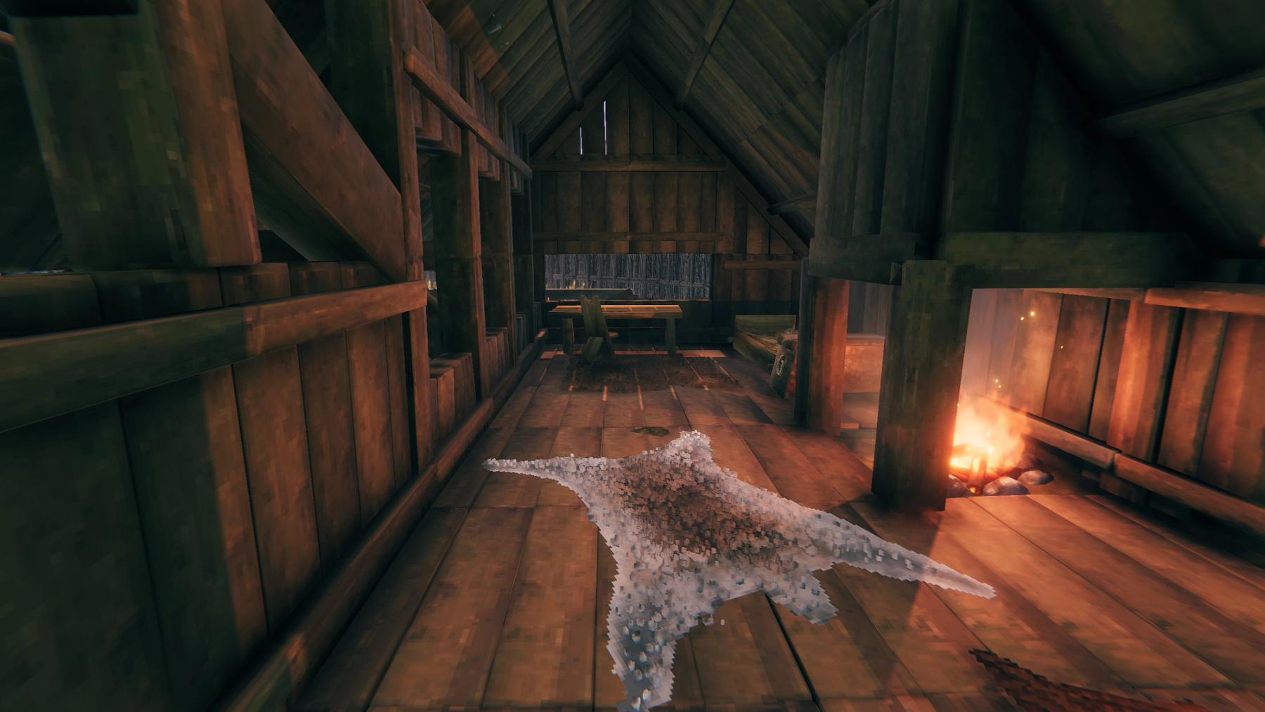 Inside the cabin.