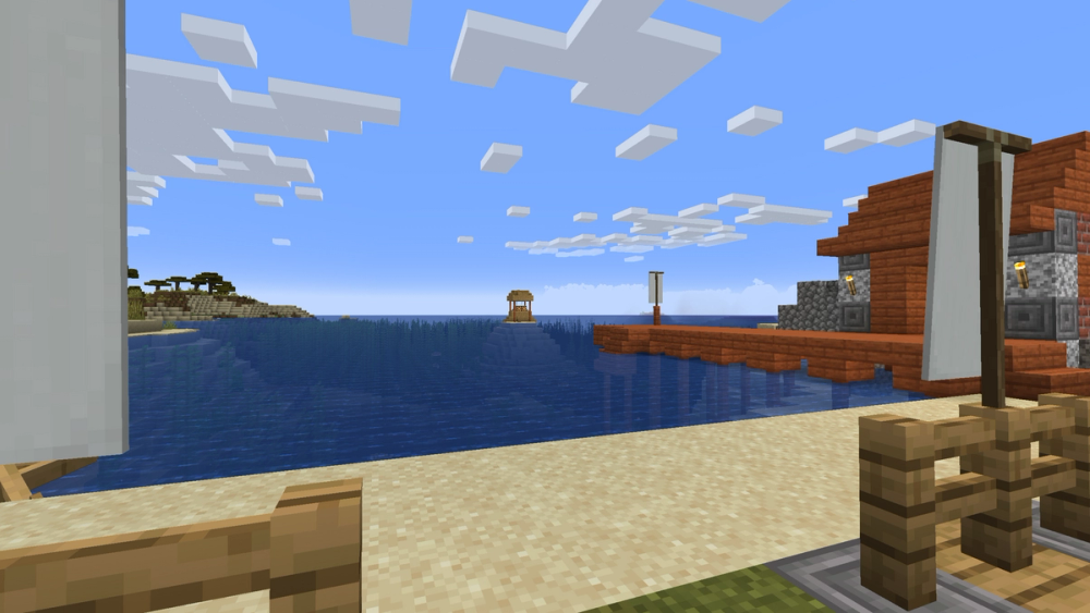 Looking across the ocean