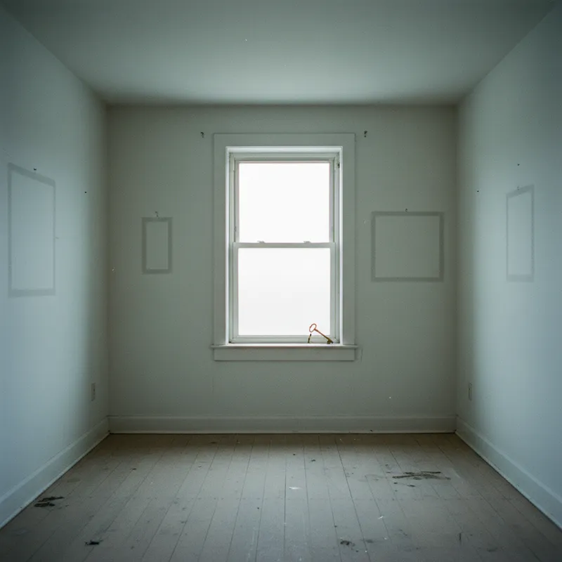 An empty apartment with ghost-outlines where pictures hung. A single key on the windowsill. You were renting a mind, but you didn't know the lease was month-to-month.