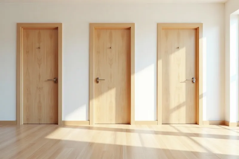 Inside, the machine is divided into three rooms, and the doors between them are the whole architecture.