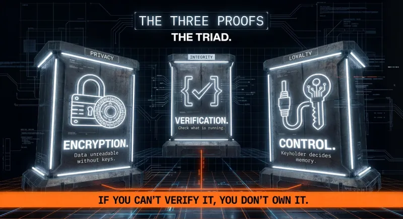 The Three Proofs: Privacy, Integrity, Loyalty