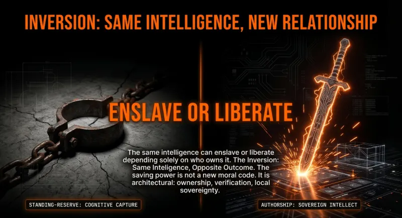 Inversion: Same Intelligence, New Relationship — Enslave or Liberate