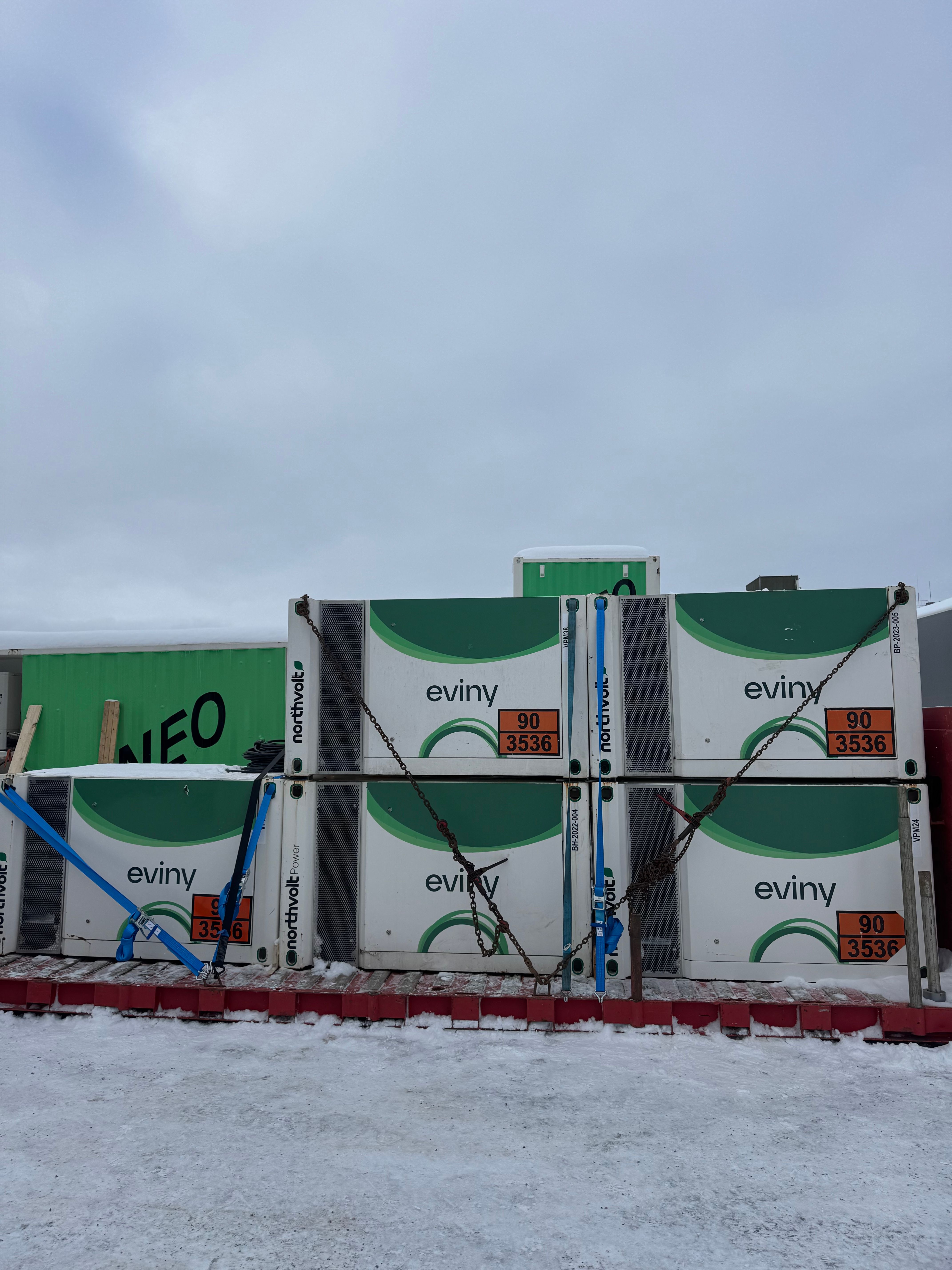 Batterier på byggeplass