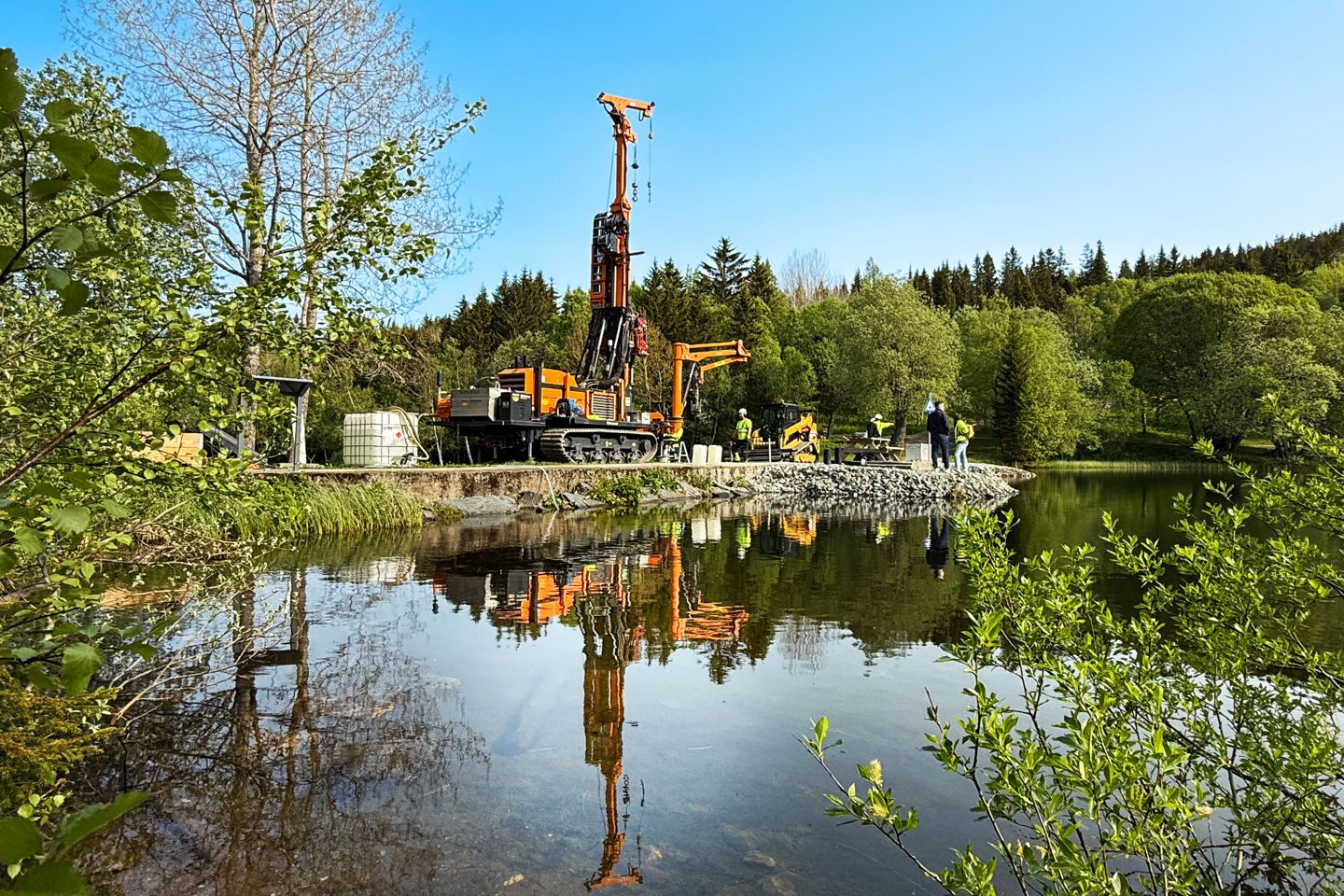 Multiconsults Sonic-rigg ved Estenstaddammen.