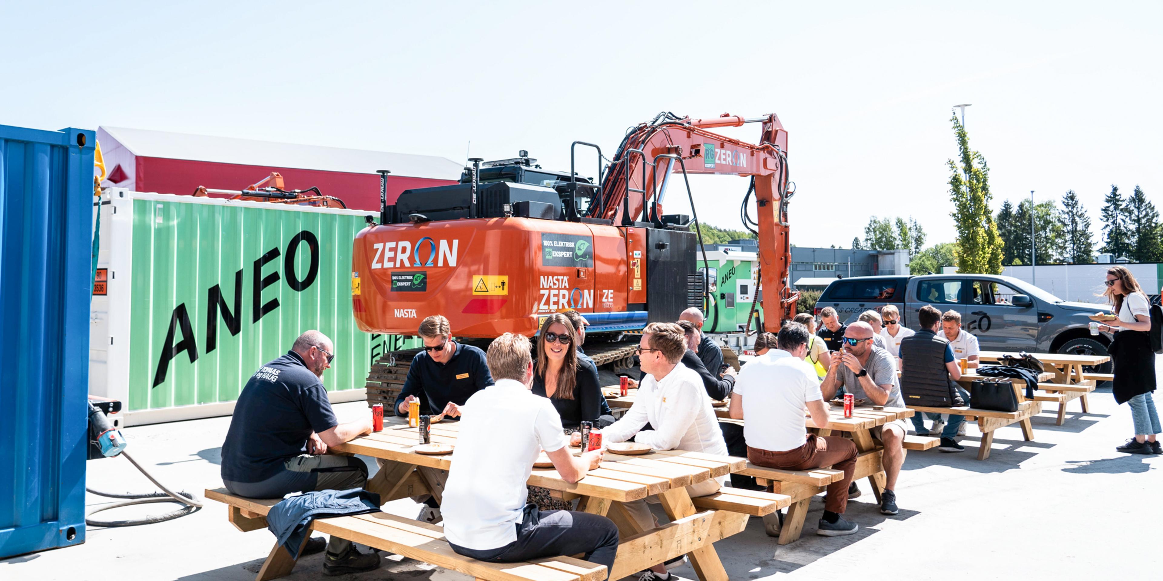 Bilde fra lunsjpause under elektrisk demodag!