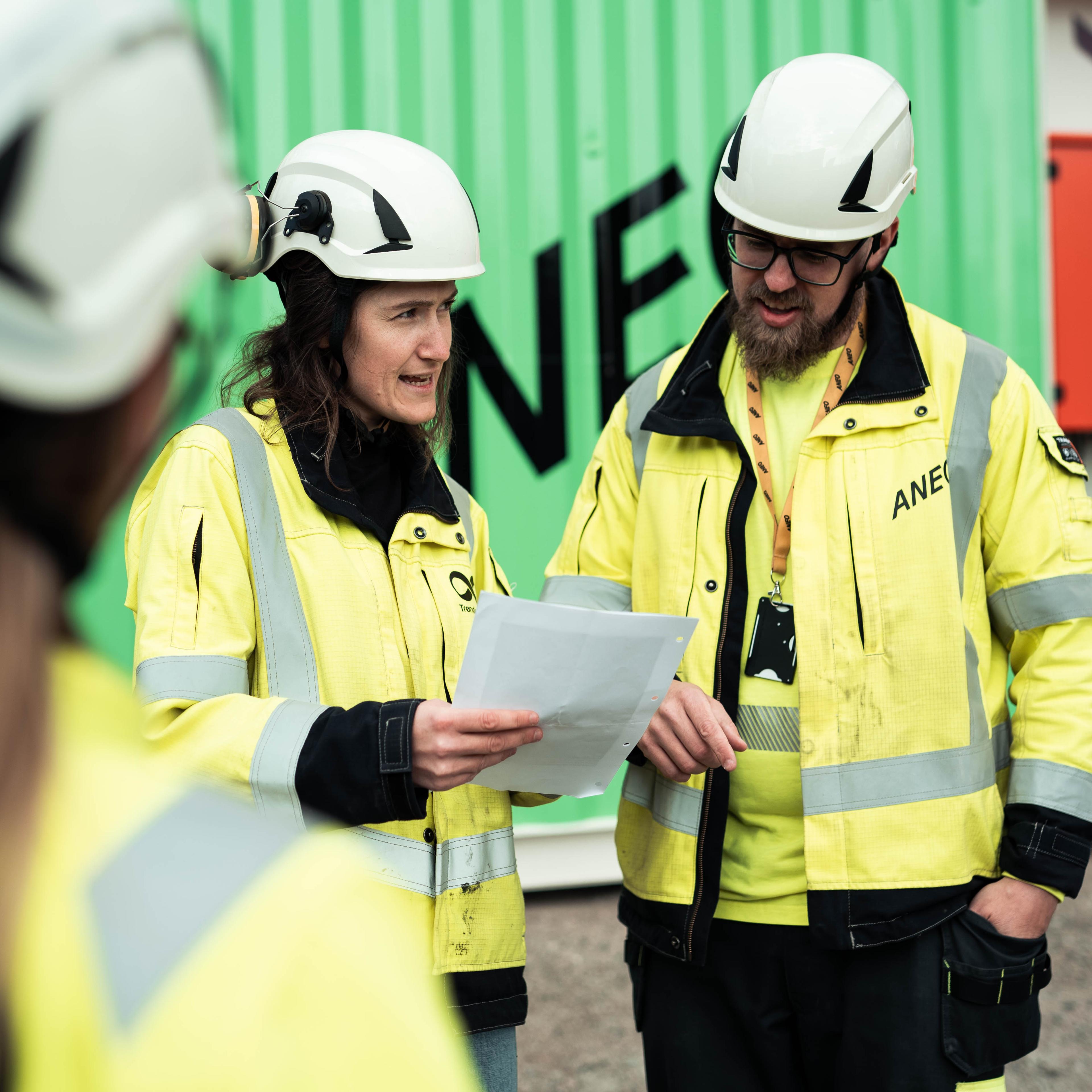 Planlegging på byggeplass