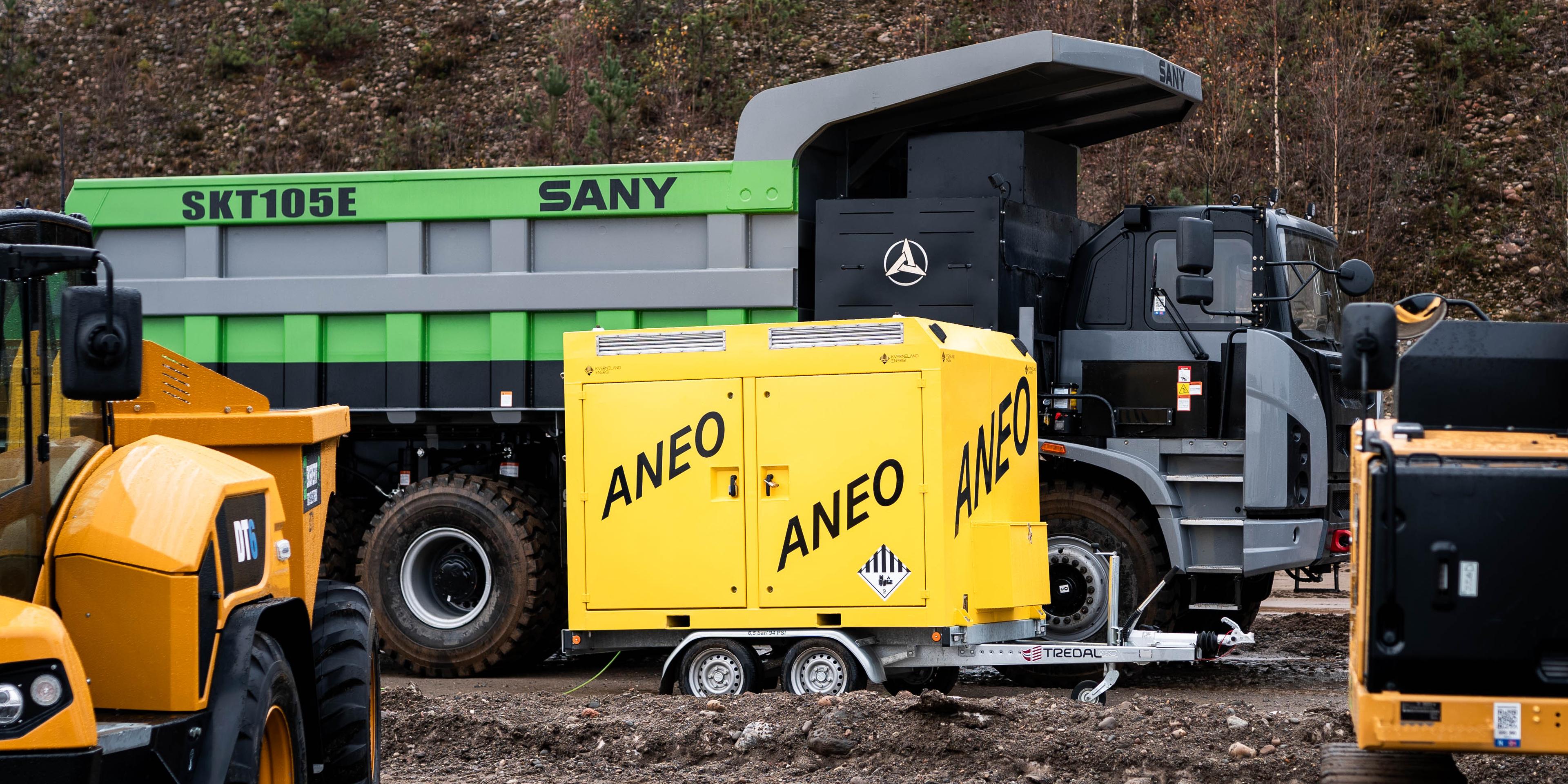 Ladehenger på byggeplass