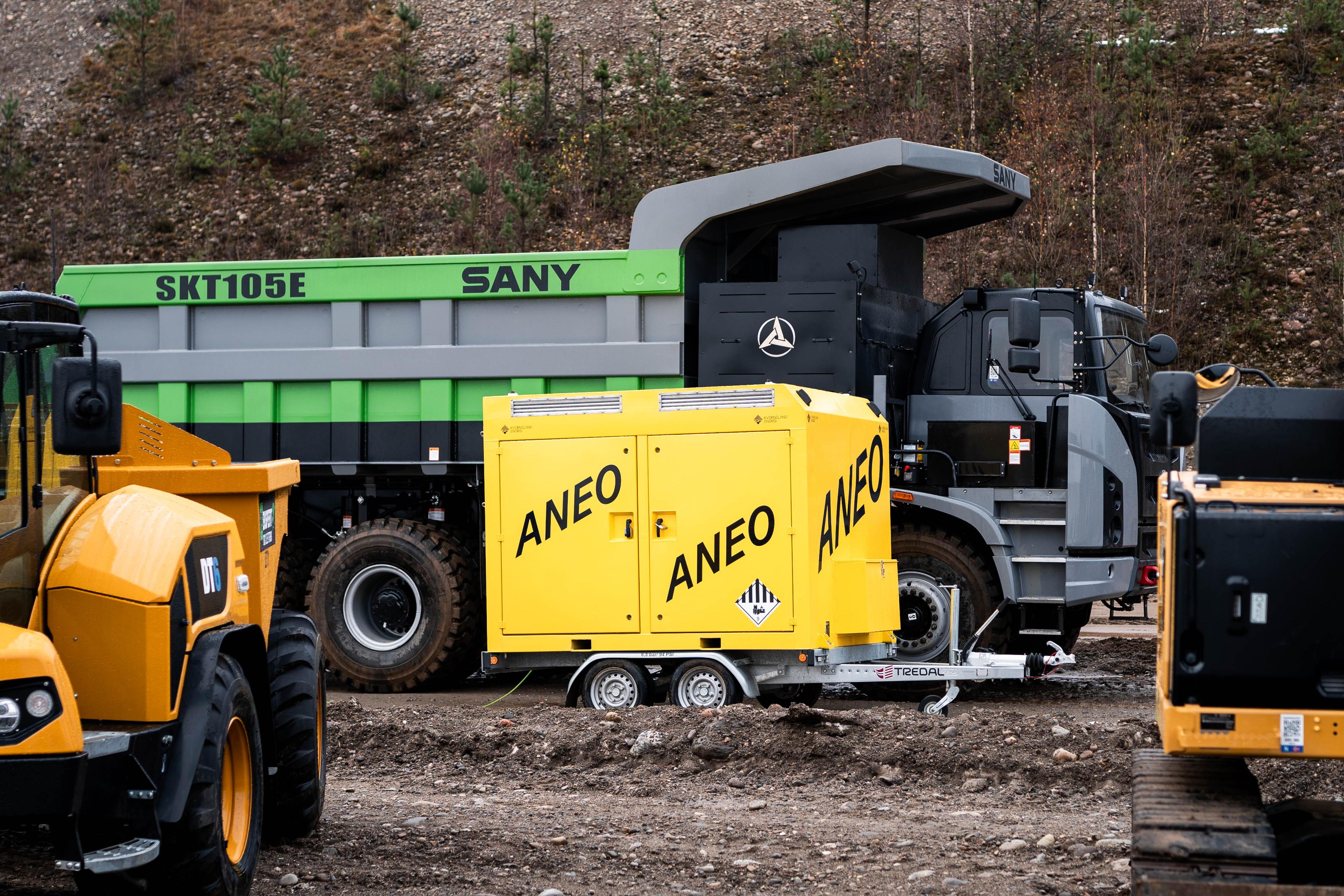 Ladehenger på byggeplass
