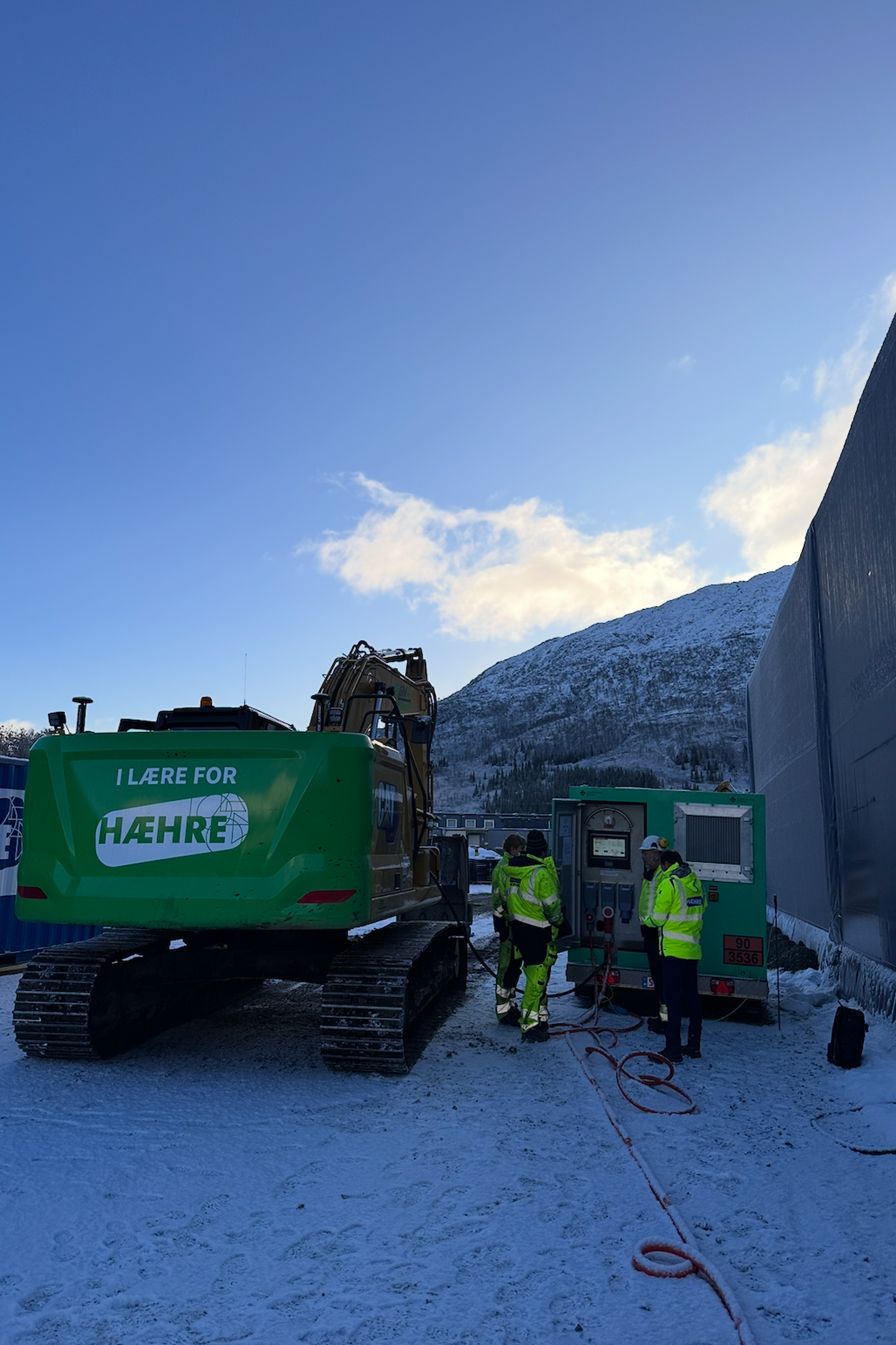 Test av lader under opprigg