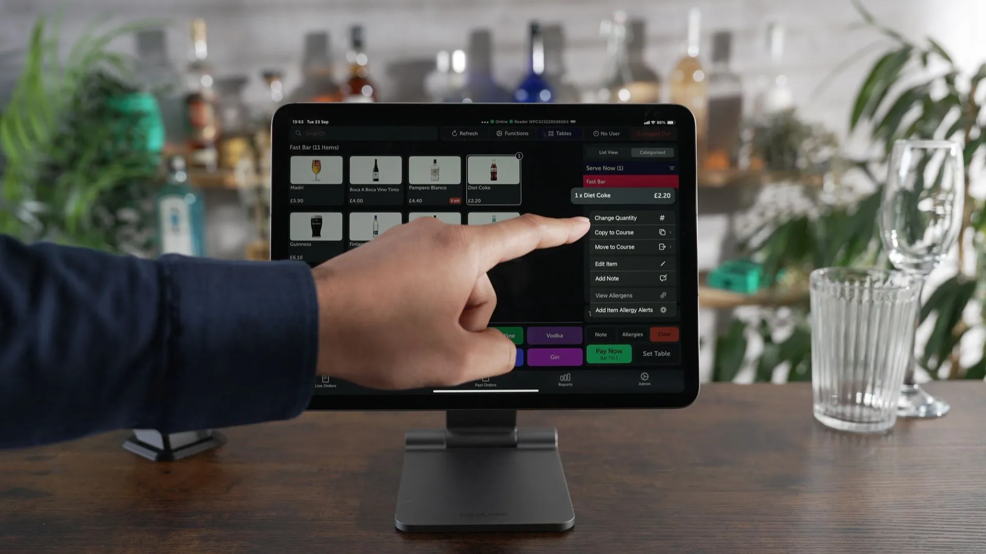 Staff using Dines EPOS on iPad
