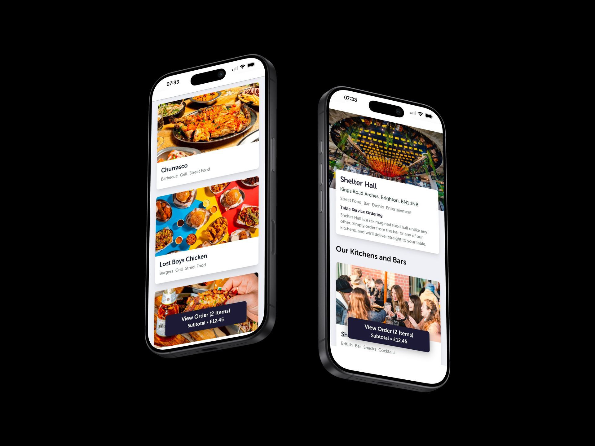 Multi-vendor menus on a single device.