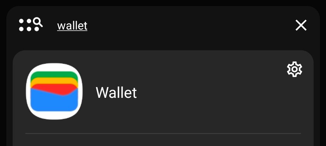 Google Wallet app on Android