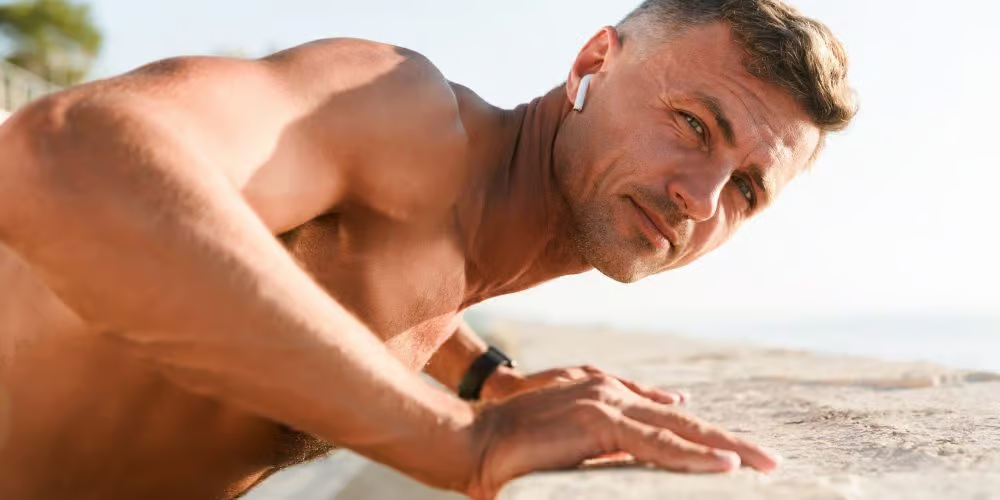 Man doing push ups