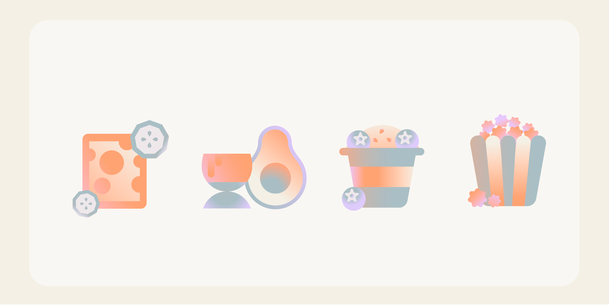 Examples of balanced snacks suitable while using Mounjaro, including fruit with nut butter, wholegrains with protein, yoghurt with berries, and air-popped popcorn.