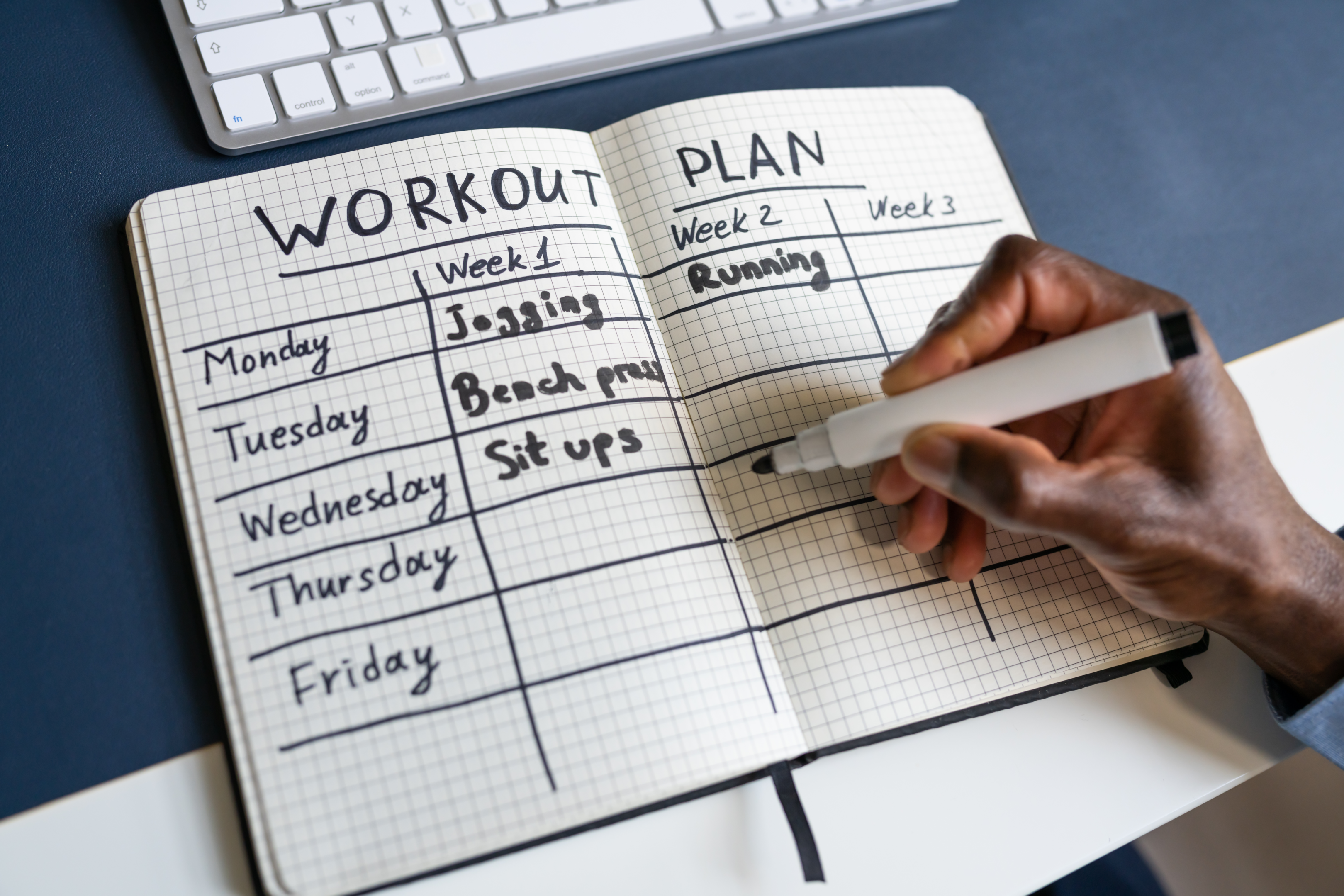 work out plan notebook