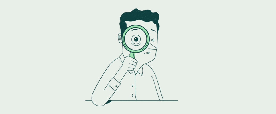 Man with magnifying glass