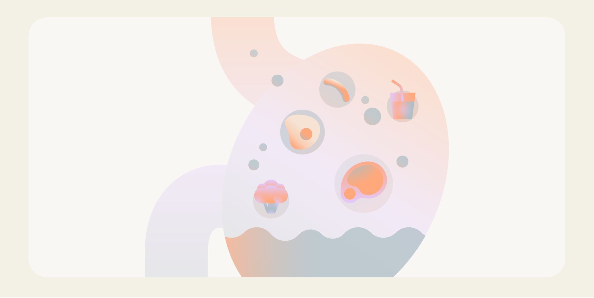 An illustration showing sulphur burps and common food and drink triggers.