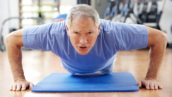 Man doing push ups