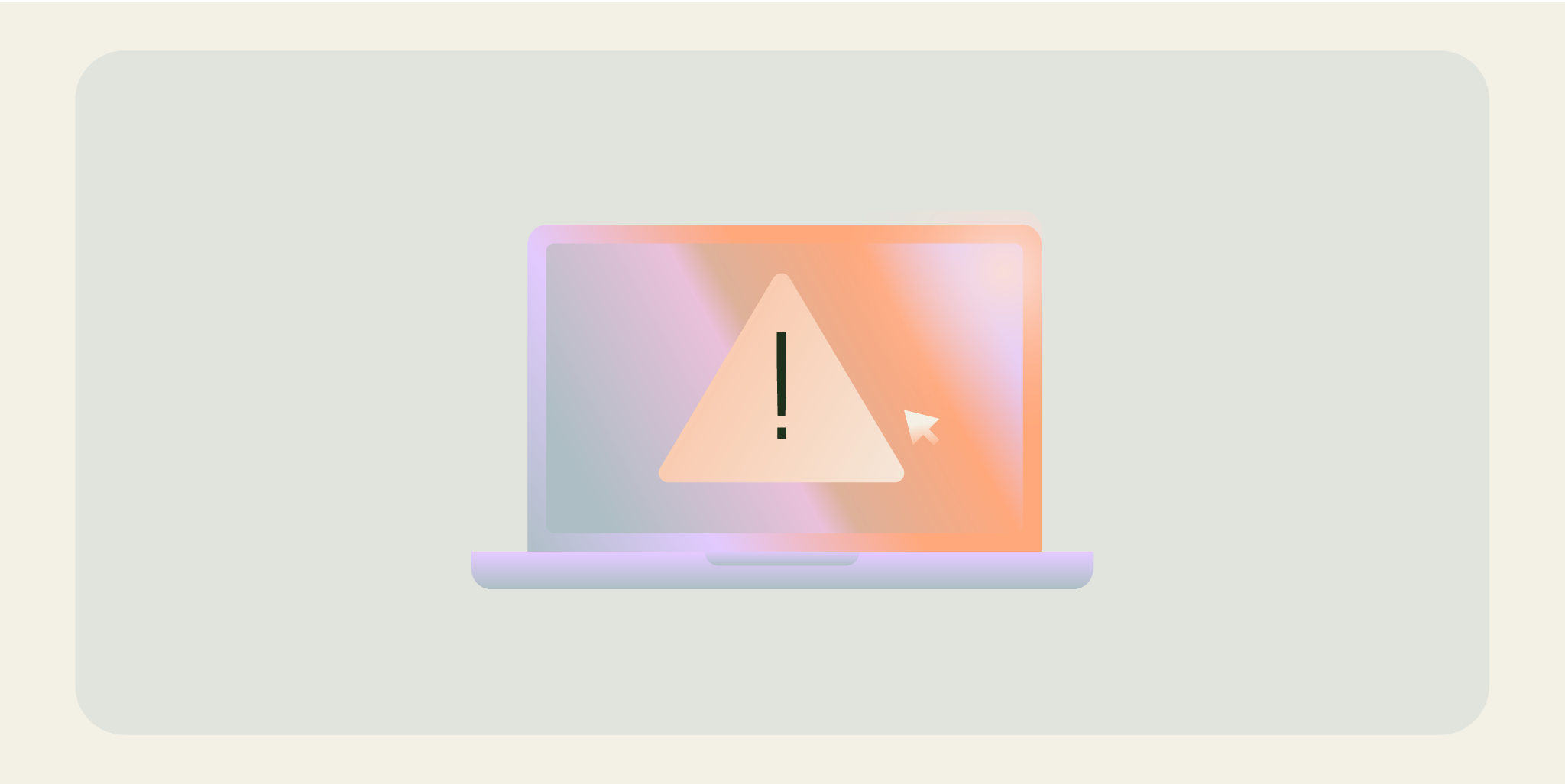Laptop warning icon representing caution about buying retatrutide online in the UK.