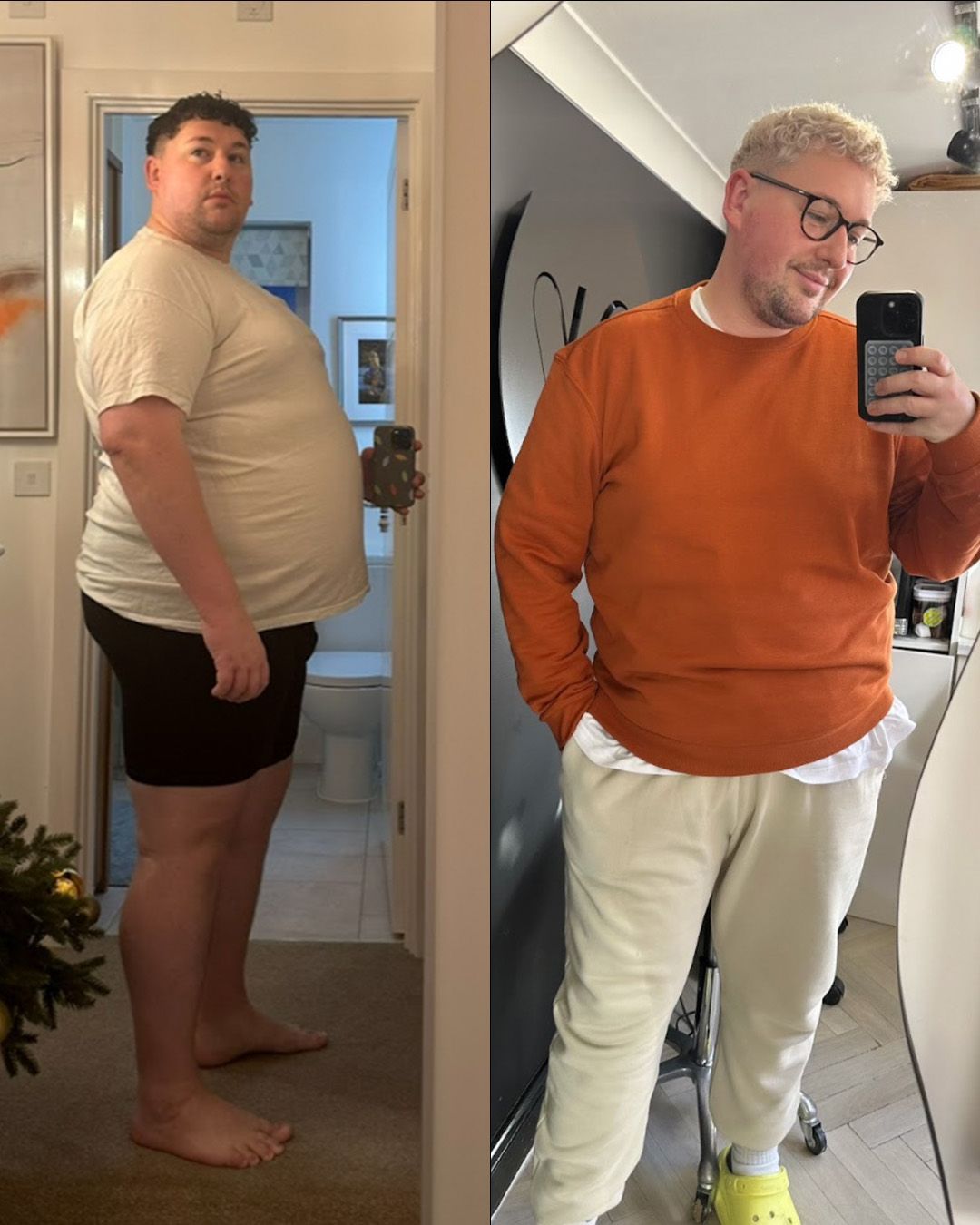 Mounjaro before and after picture - Stephen lost 35kg with Mounjaro and Voy