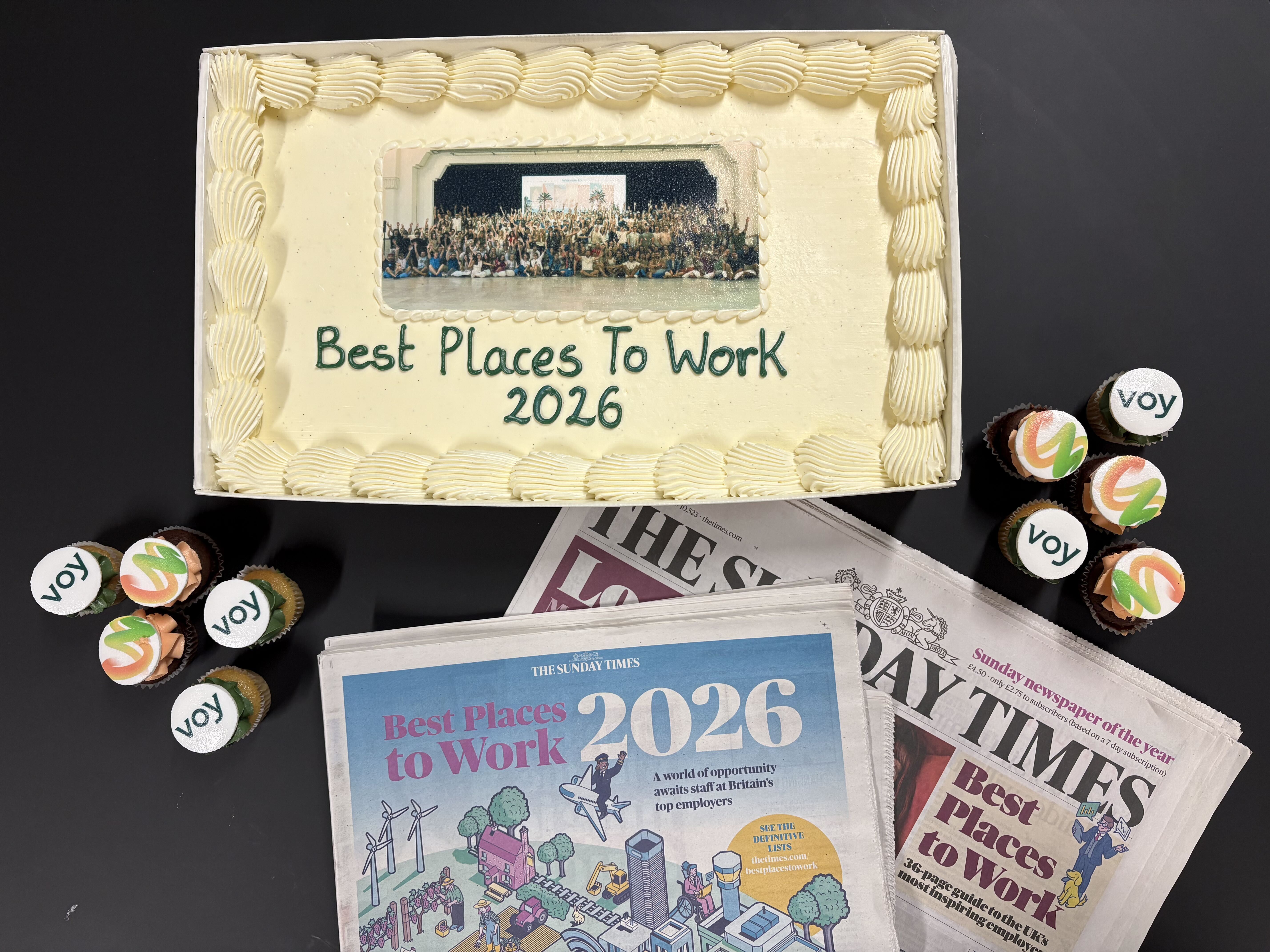 image of cake with newspapers