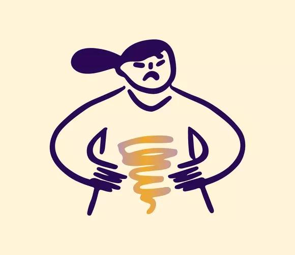 Illustration of a woman holding her abdomen, symbolising the connection between PCOS and Mounjaro treatments.