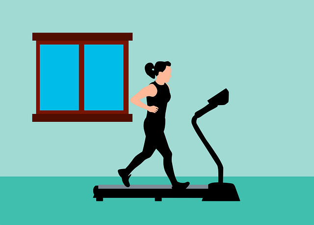 women running on a treadmill