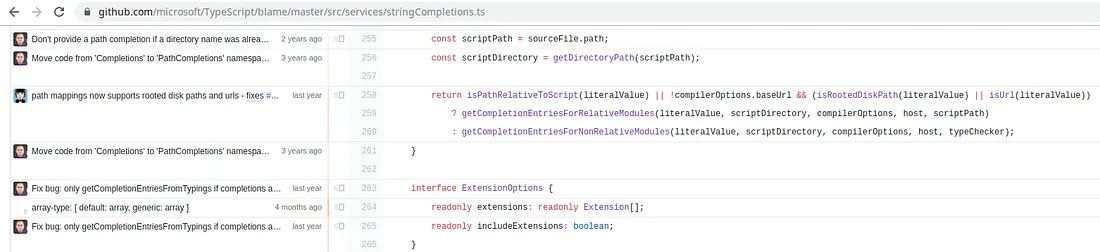 Mijn code die nu in TypeScript staat