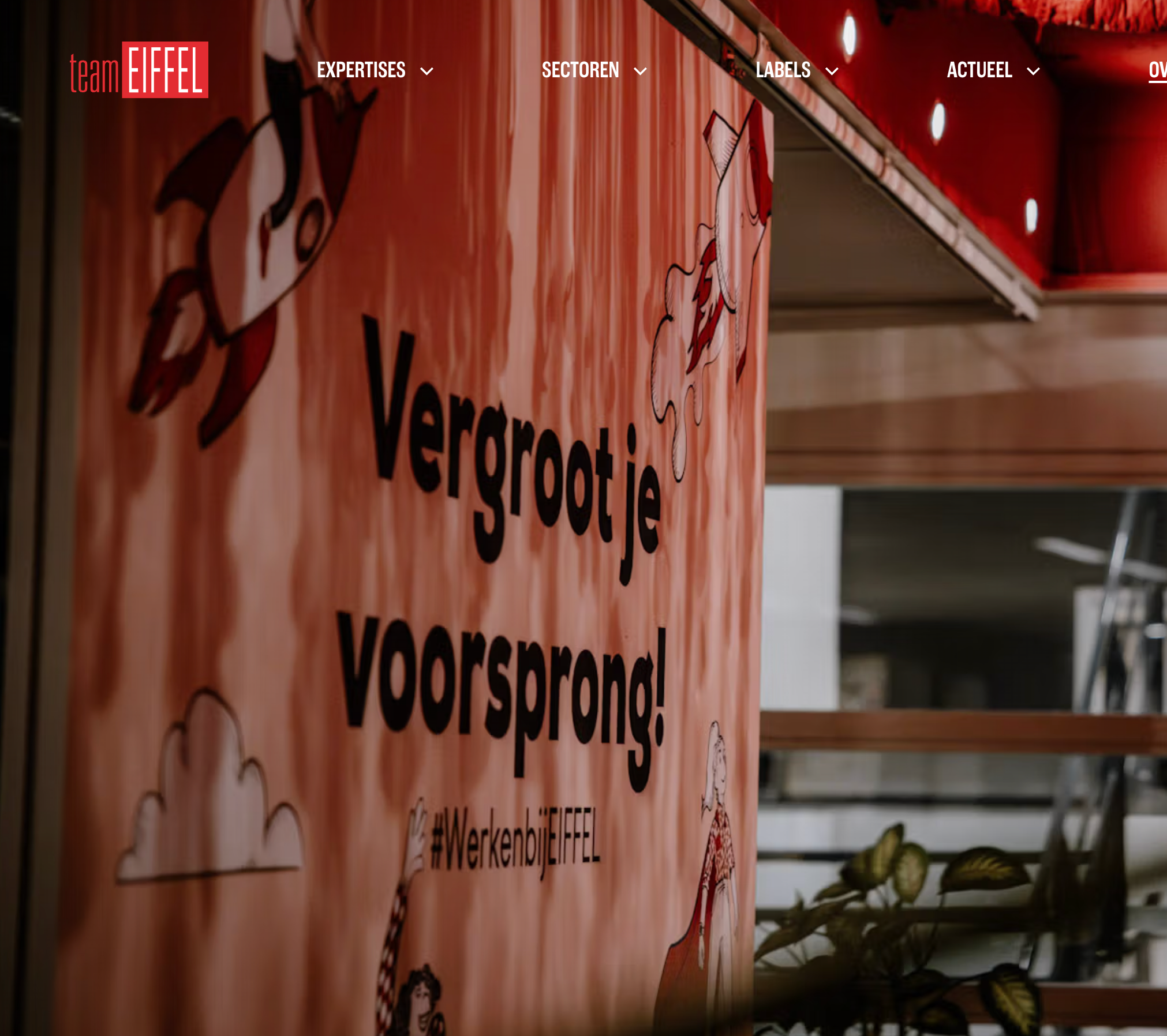 Screen shot van website teameiffel.nl