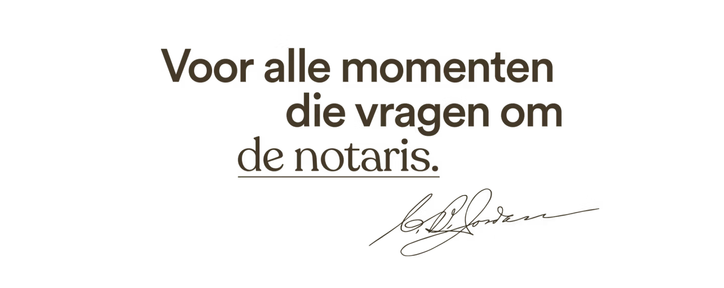 Beeld "voor alle momenten die vragen om de notaris"