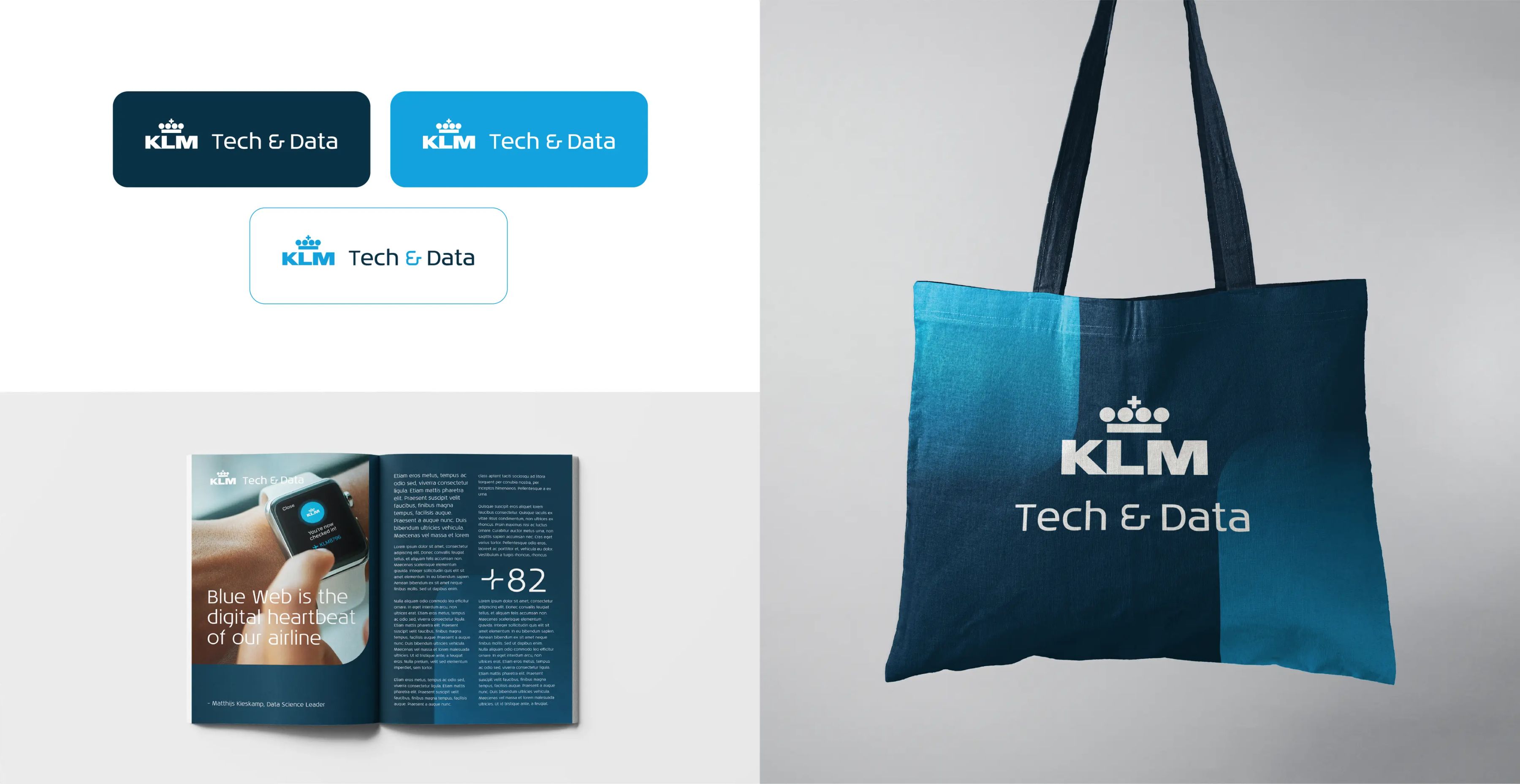Stijling van het submerk KLM Tech & Data