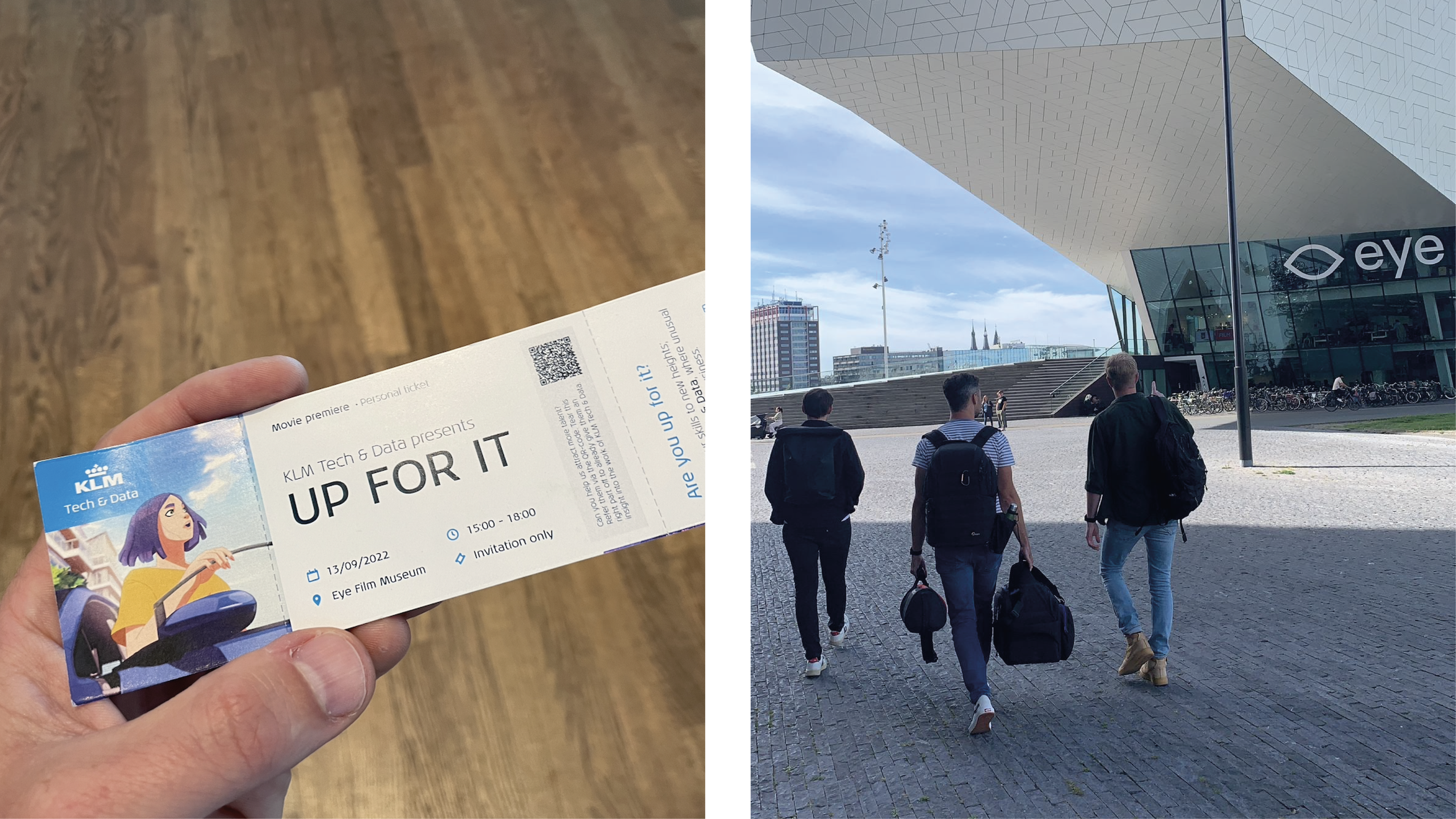 Foto van filmticket en Eye