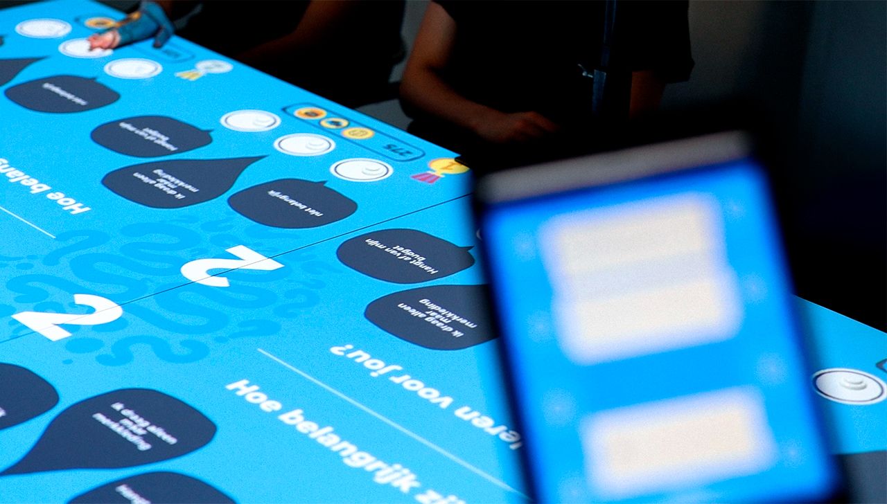 Werking van de interactieve tafel