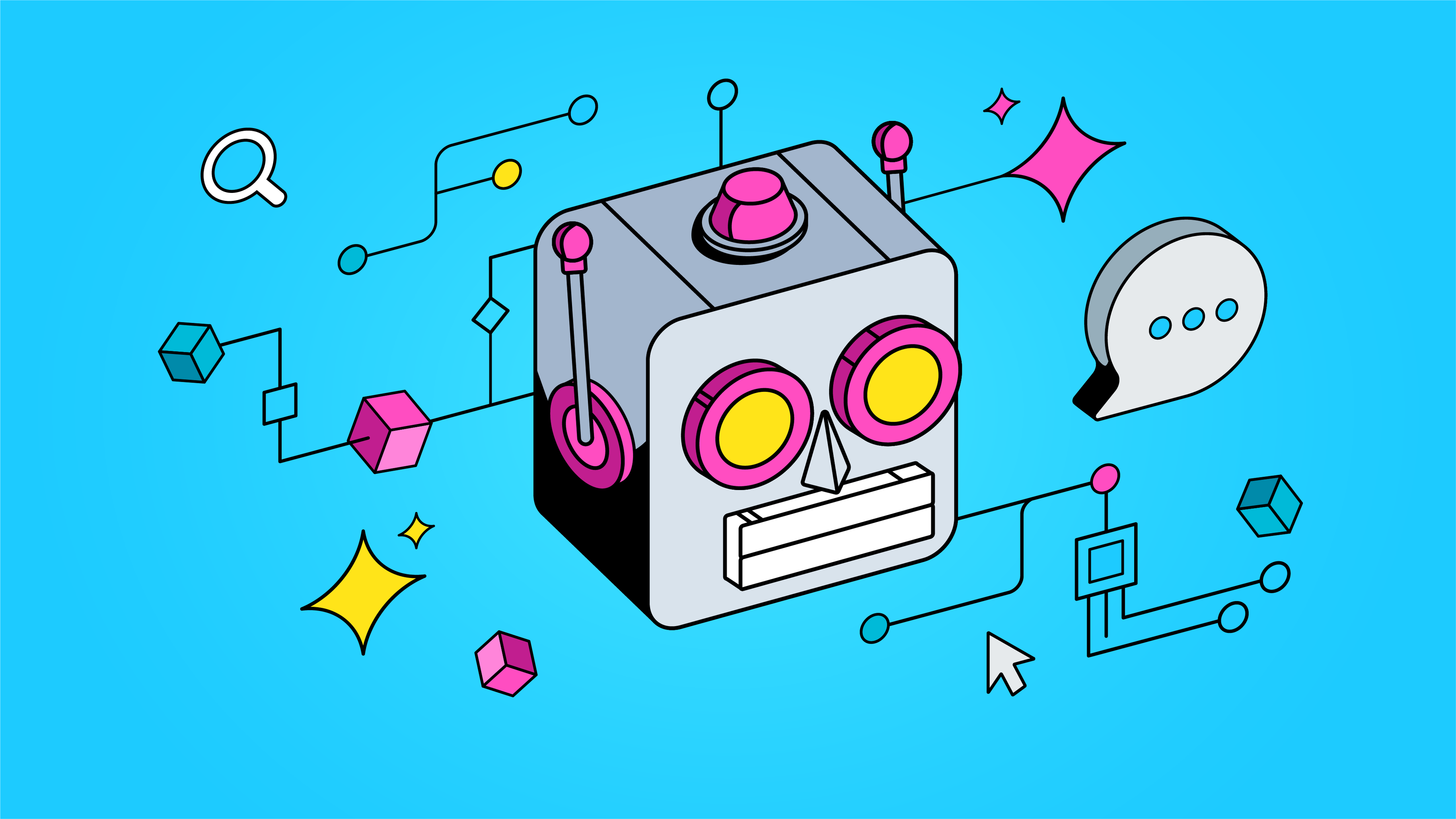 Illustratie van een robot. 