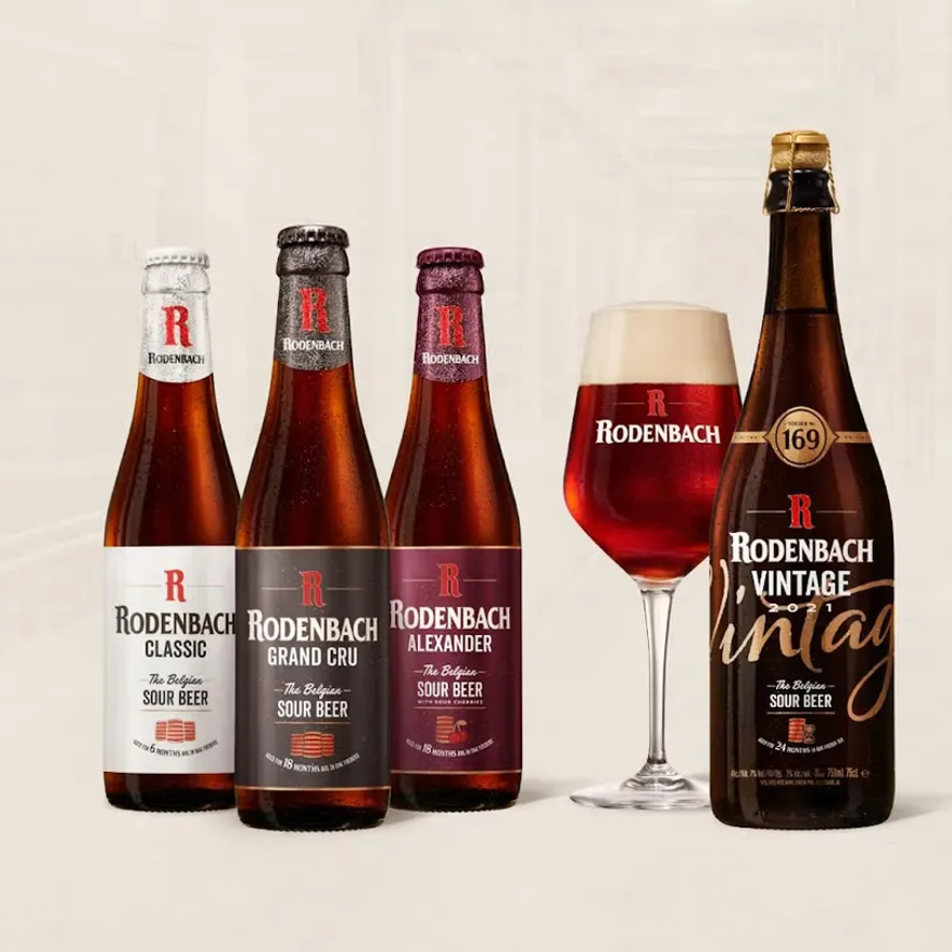 Totaalbeeld Rodenbach flessen en glas