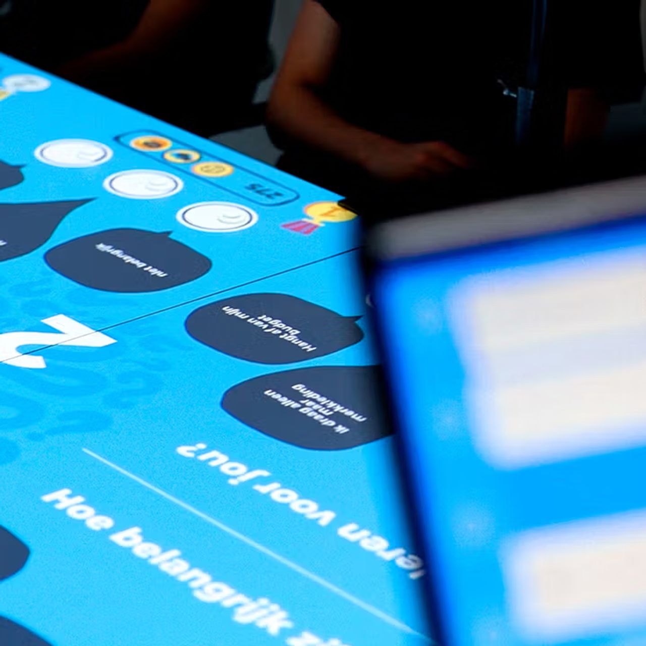 Interactieve tafel met tablet
