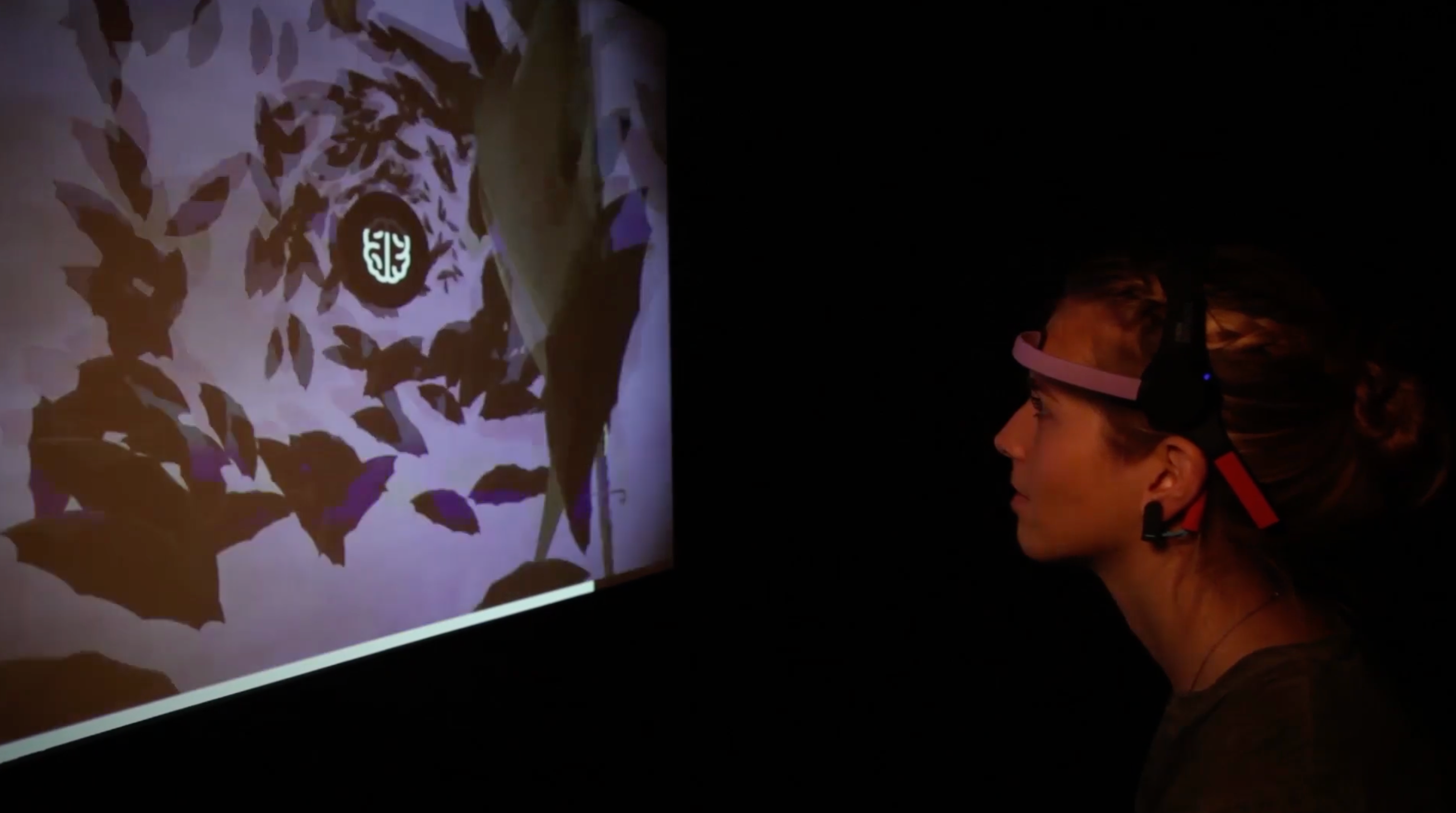 Een bezoeker van de interactieve trip Breireis