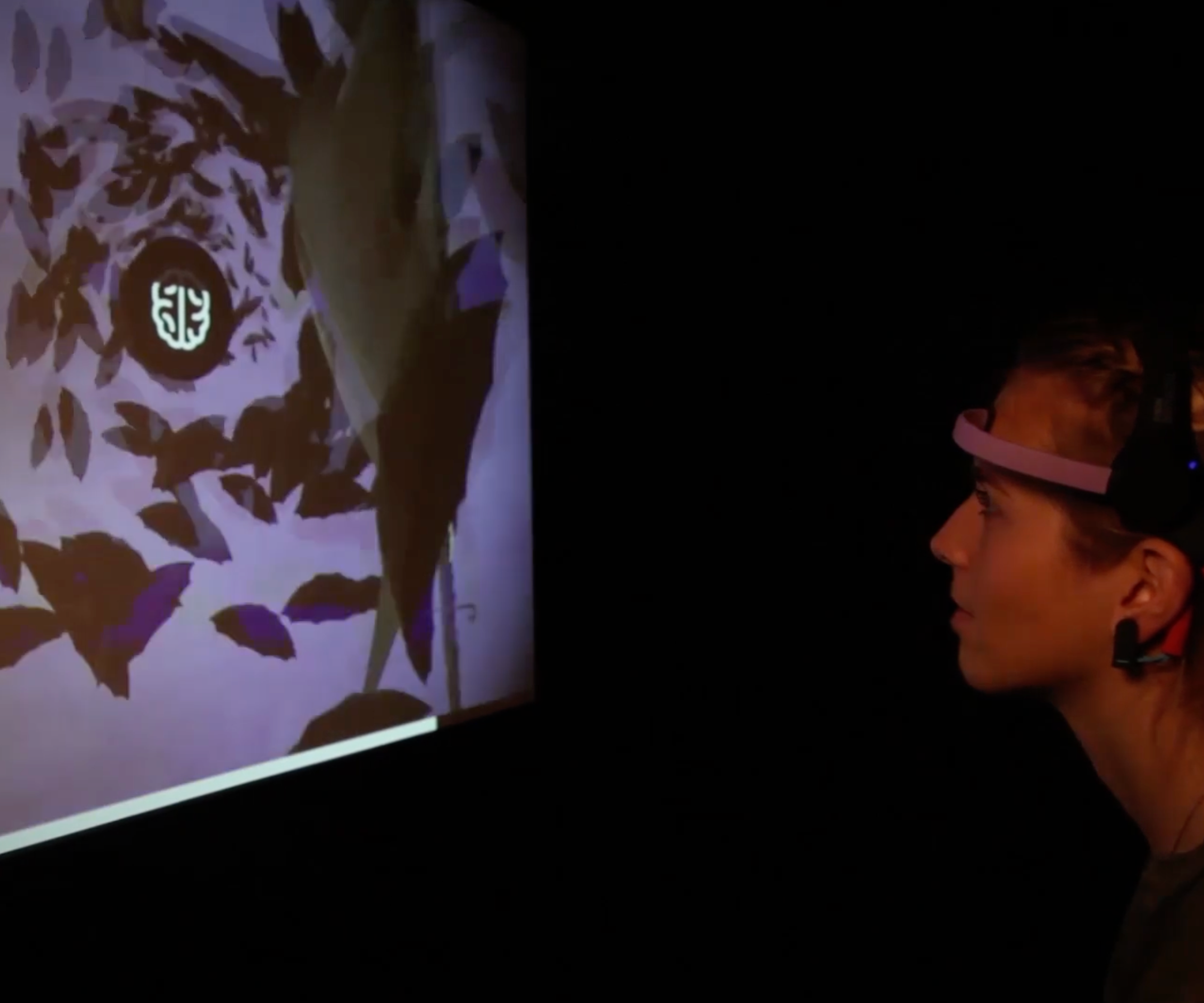Een bezoeker van de interactieve trip Breireis