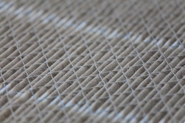 Close-up of the mesh of an air filter