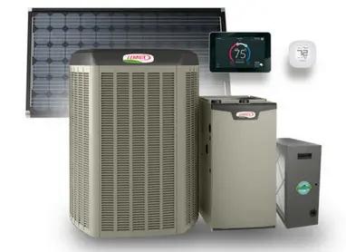 Lennox outdoor air conditioner, furnace, air purifier, thermostat and solar panel product lineup